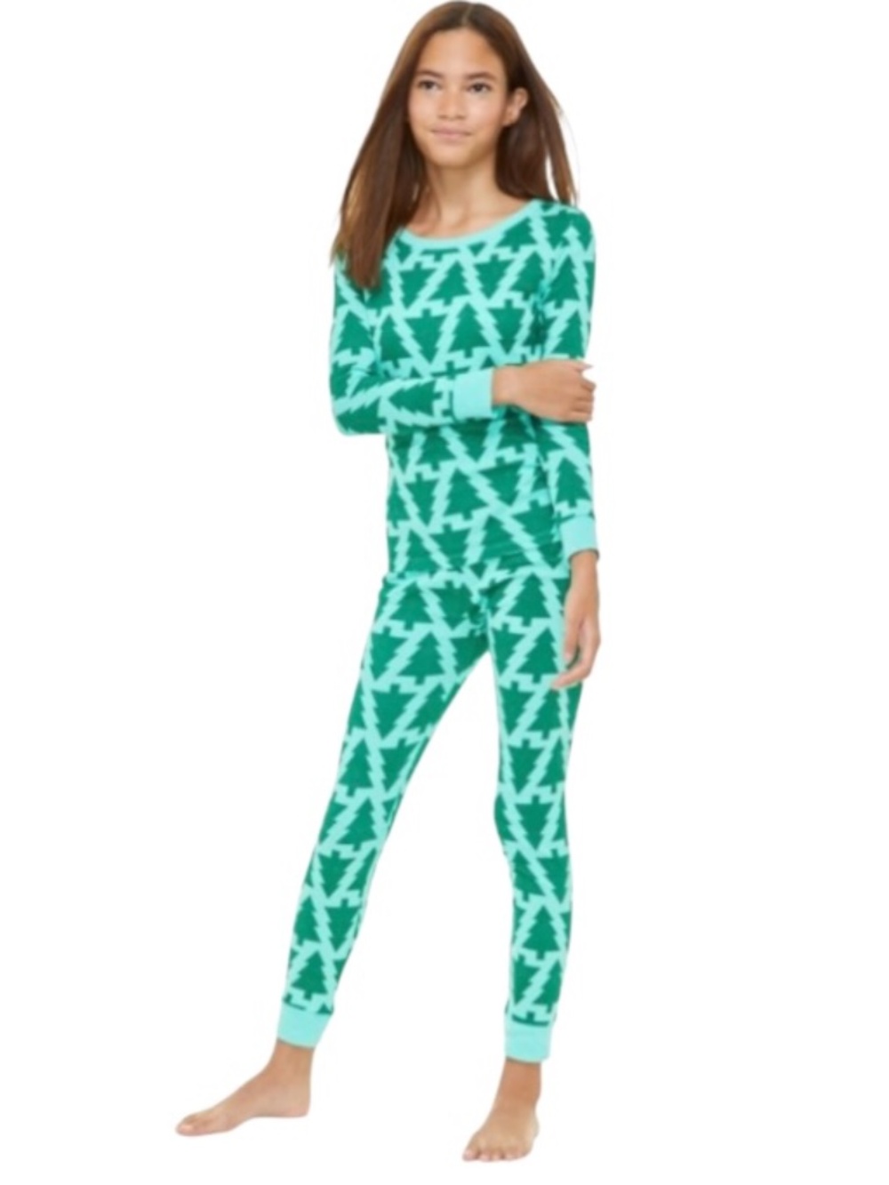 Holiday Lane Little & Big Kids Trees Cotton Snug Fit Pajamas Set, Size 12Y - NWT